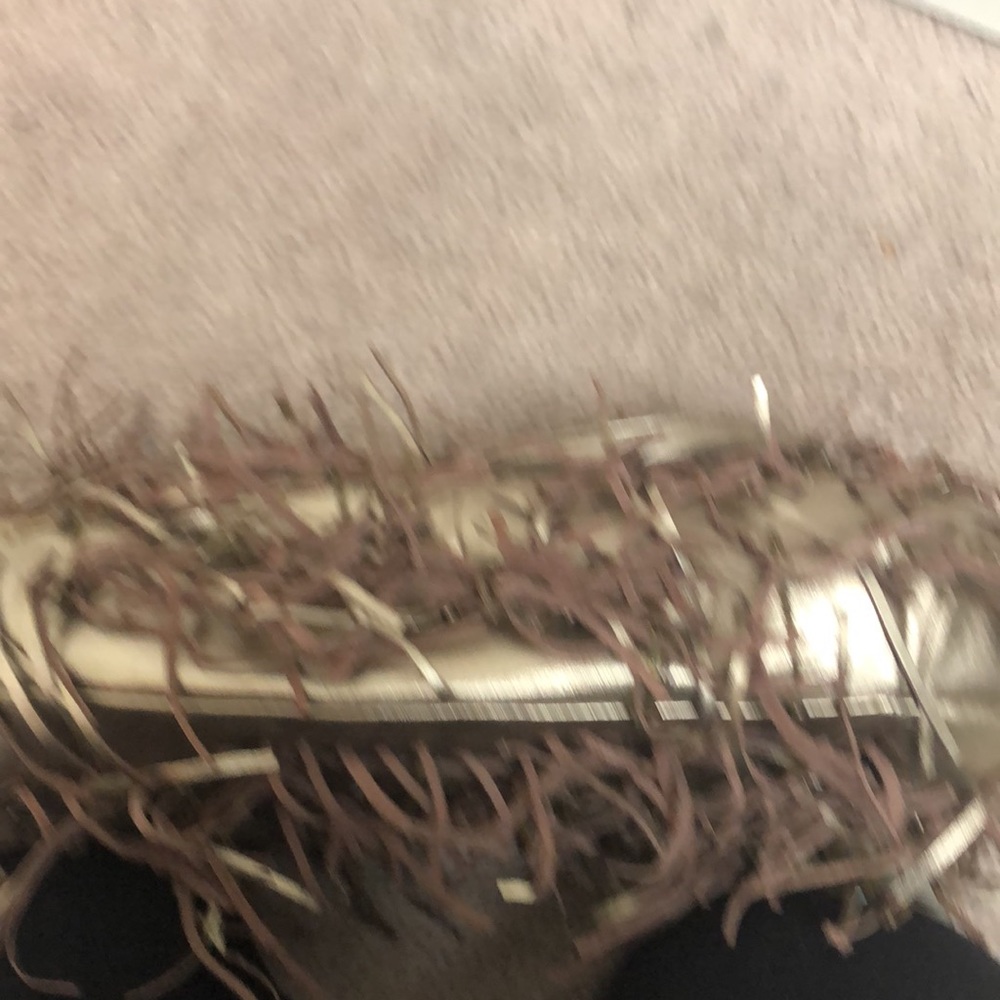 Michael kors bag. Soft metallic leather fringe and beads. With bag.authentic - Picture 7 of 12